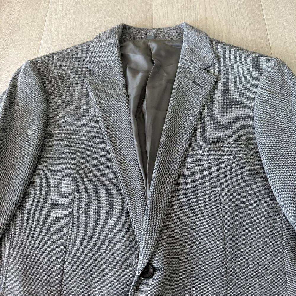 BONOBOS Jetsetter Unstructured Blazer Gray Slim Fit Lanificio Fortex 36S
